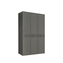 Шкаф 3-х дверный Римини СОЛО (Серый/Серебро) РМШ2/3(s)