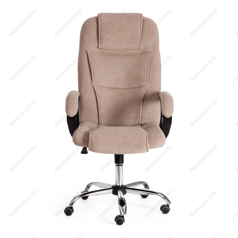 Кресло BERGAMO хром (22), флок, бежевый, 7 | изображение 4