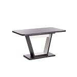 Стол обеденный VOX раздвижной, ЛДСП, 132-172x85x75,5 см, Мрамор черный/Белый | изображение 3