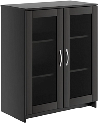 БРИМНЭС / СИРИУС тумба ИКЕА / IKEA 2 двери со стеклом 78х95 Дуб Венге