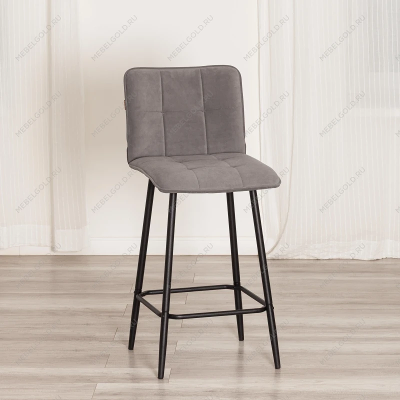 Полубарный стул Bari/Бари, велюр, серый, 29, 42х55х99 см | изображение 13