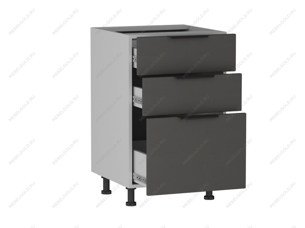 Стол с ящиками СЯ-50 (176/356), Ватель (500*523*820) Экокожа Серый, 23318 | изображение 1