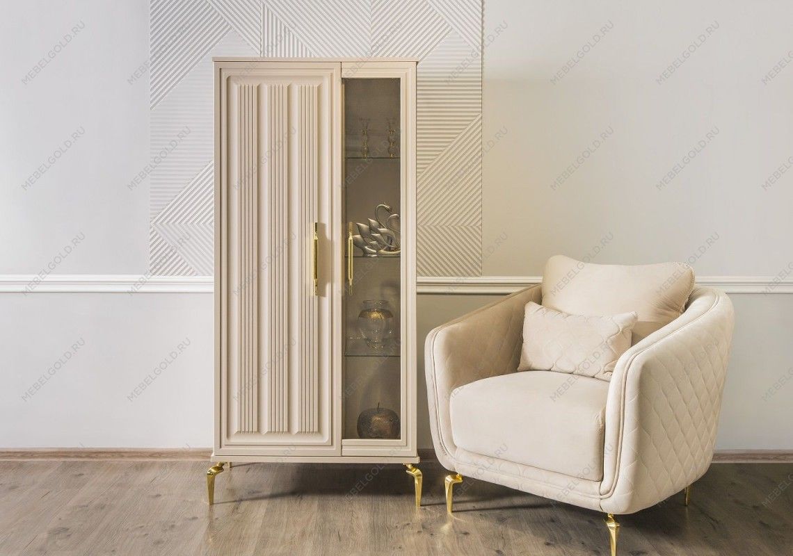 Витрина Замира 2-ств низкая бежевый | изображение 6