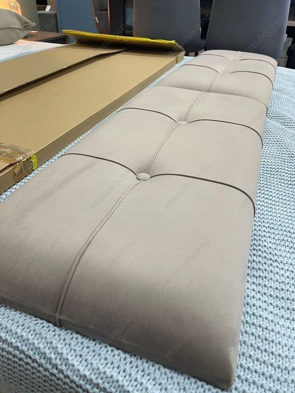 Мягкая вставка изголовья кровати Люкс 1600 светлая, Денвер (1560*365*60) Серый, 924155 | изображение 3