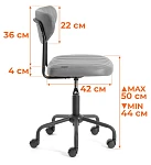 Компьютерное кресло SLIM, иск. кожа, Grey (Cерый) | изображение 12