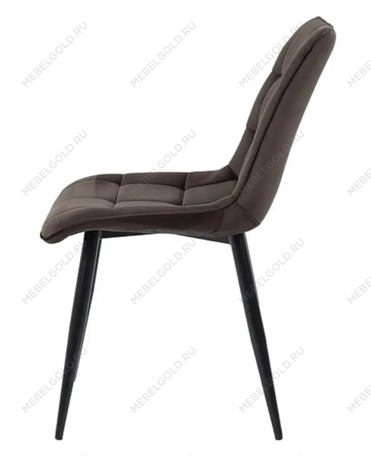 Стул Signal CHIC Velvet Bluvel 48 (коричневый/черный мат)  | изображение 3