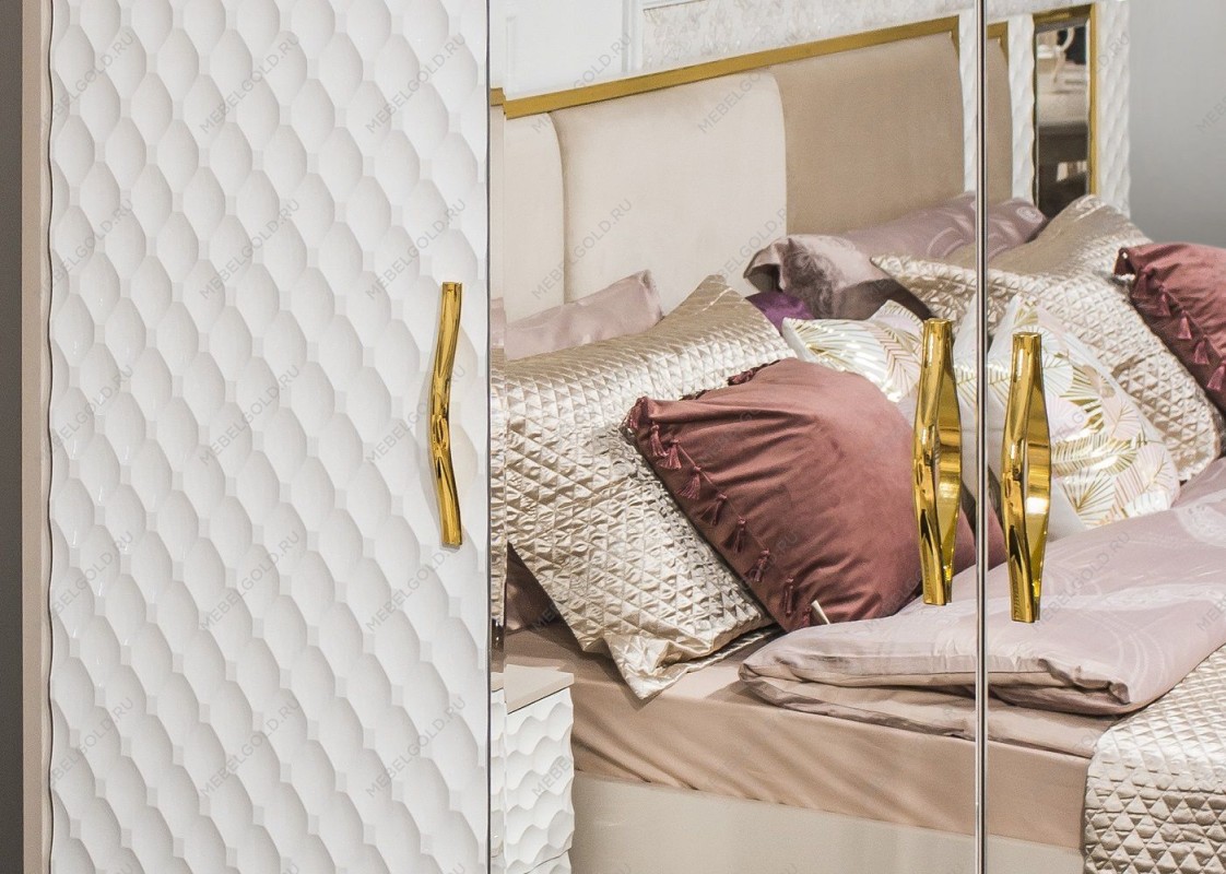 Шкаф Лара 4-дверный белый глянец | изображение 4