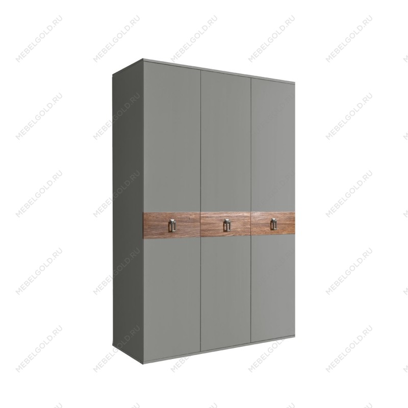 Шкаф 3-х дверный Bogemia Wood Fa (Серый/Хром) БМШ2/3(Wo)