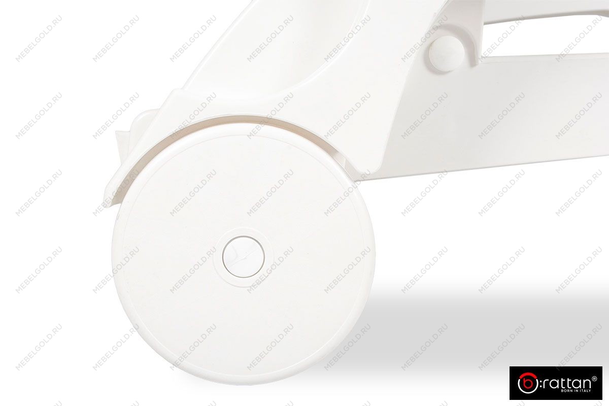Шезлонг B:rattan MIAMI складной, белый | изображение 6