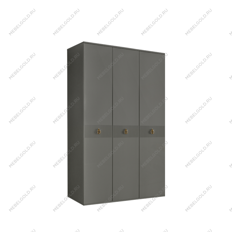Шкаф 3-х дверный Римини СОЛО (Серый/Золото) РМШ2/3(s)