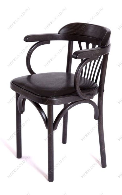 Стул Михаэль мягкий (венге, экокожа ЧЕРНАЯ) | изображение 4