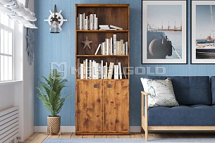 Стеллаж Индиана JREG2DO дуб саттер - Выставка Лобня