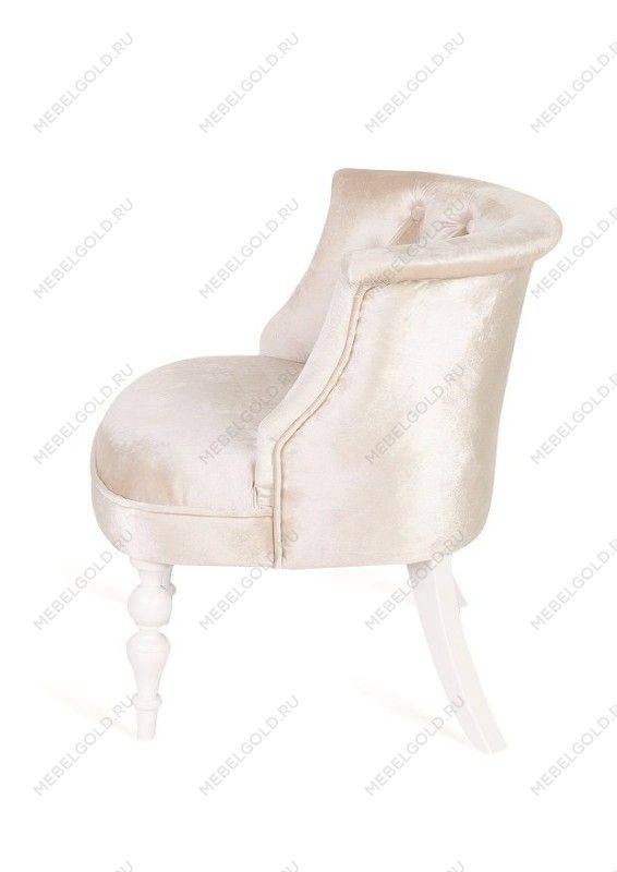 Кресло Бархат (эмаль белая/30 - бежевый) | изображение 1
