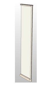 Бок шкафа правый Мишель белый матовый (детская)