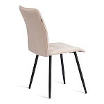 Стул обеденный Bari, ткань велюр, 46х55х89, молочный/черный, (Porsche 2) | изображение 2