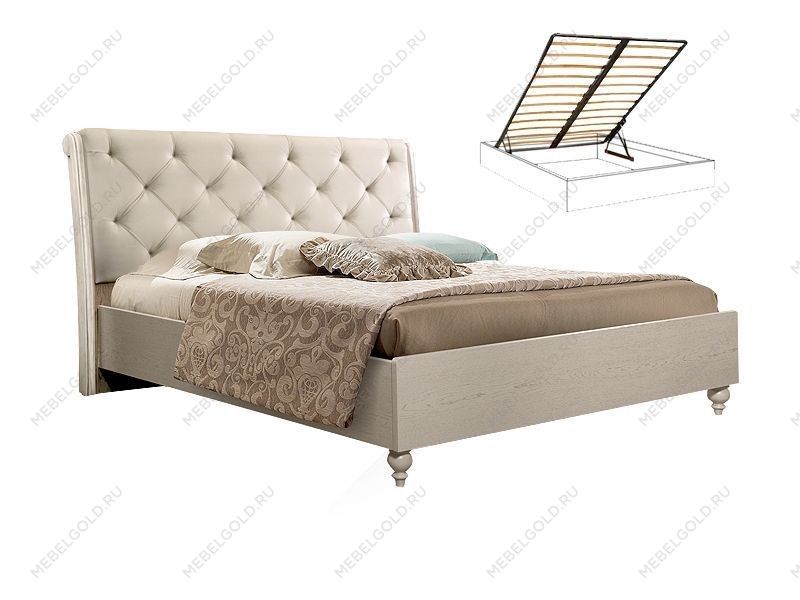 Кровать с подъемным механизмом Венеция (Дуб седан) 1,6 м велюр ВНКР-2[3]