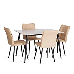 Стул обеденный Bari, LT, экокожа, бежевая, 41х55х89 см | изображение 9