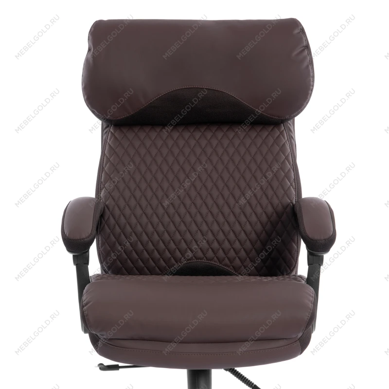 Кресло Chief metalBL, кож/зам/ткань, коричневый/коричневый стеганный, 36-36/36-36 стеганный/TW-24 | изображение 6