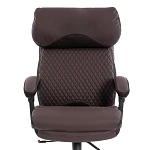Кресло Chief metalBL, кож/зам/ткань, коричневый/коричневый стеганный, 36-36/36-36 стеганный/TW-24 | изображение 6