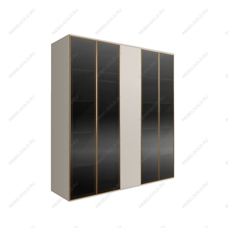 Шкаф 5-ти дв. Bogemia Air (Шелк/Золото) БМШ2/5(4)