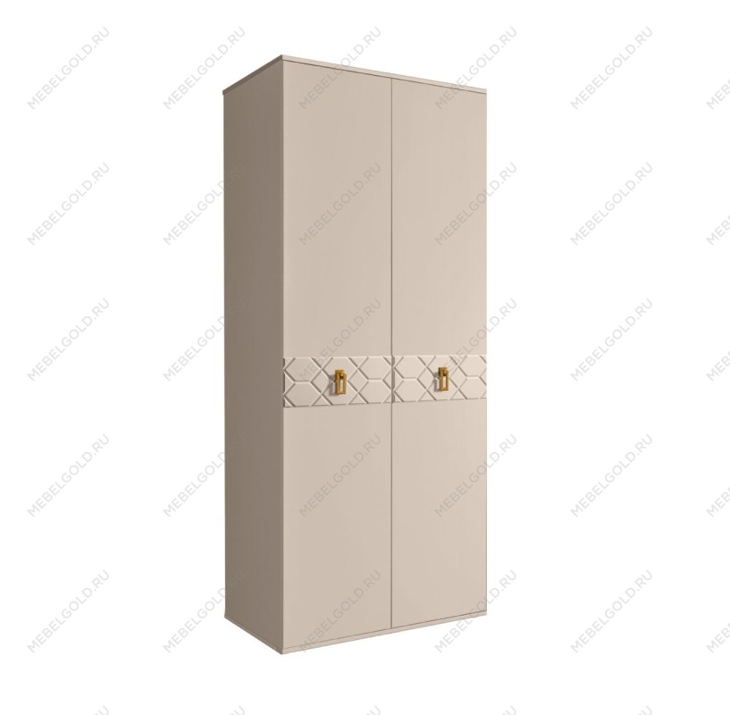 Шкаф 2-х дверный Bogemia Farfalle (Ваниль/Золото) БМШ2/2(Fa)
