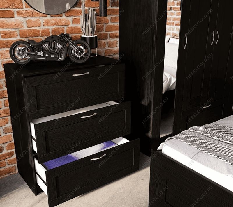 BRIMNES / СИРИУС комод ИКЕА / IKEA 3 ящика Дуб Венге | изображение 5