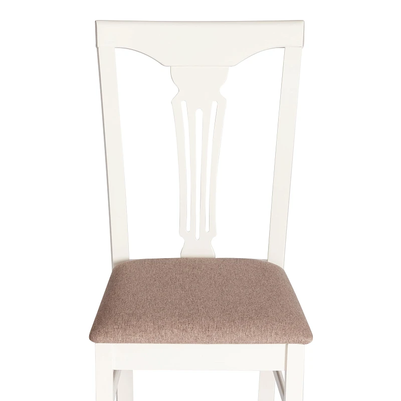 Стул - Гермес/Hermes, дерево гевея, 43х49х94см, Ivory white, ткань серая (TM-164) | изображение 5