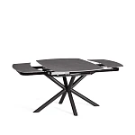 Стол обеденный Winston/Винстон, столешница керамика (матовая) /опоры металл, темно-серый/черный, (120+30+30)x80x75(+1) см | изображение 5