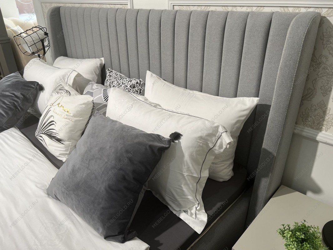 Кровать Стелла 160х200 светло серый камень | изображение 3