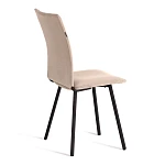 Стул обеденный La Rousse (2 шт. в упаковке), NEW, велюр, бежевый/черный, 7, 45х55х93 см | изображение 2