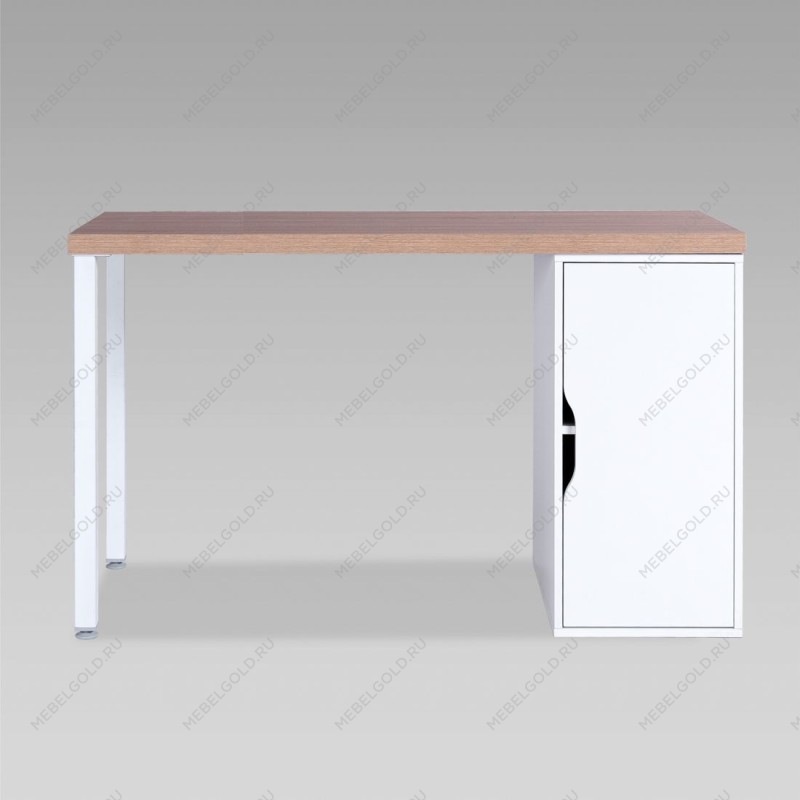 ИНГАР 2/ДВ/T стол письменный 140x75x55, дуб беленый/белый | изображение 1