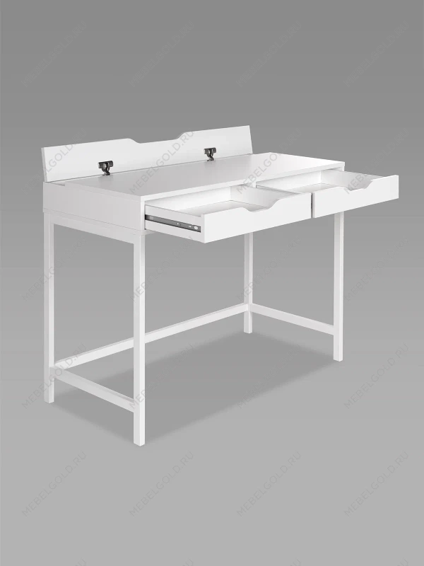 Стол письменный на металлических ножках Ингар Д 100x48x76, белый | изображение 12