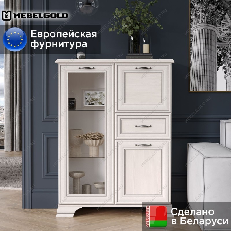 Тумба Тиффани 1V2D1S вудлайн кремовый | изображение 1