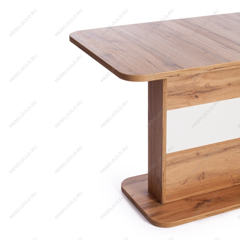 Стол обеденный SMART, ЛДСП, 105-140х68,6х75 см, Дуб вотан/Белый | изображение 6