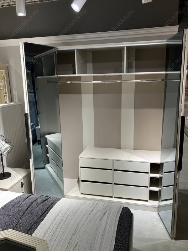 Шкаф Стелла 4-дверный светло серый камень | изображение 14