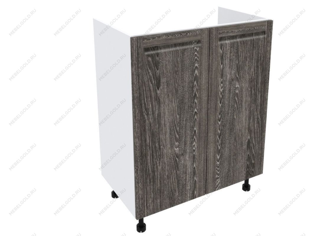 Стол под мойку 2-х дверный СМ-60, Грей (600*470*820) Шале Серебро, 21454