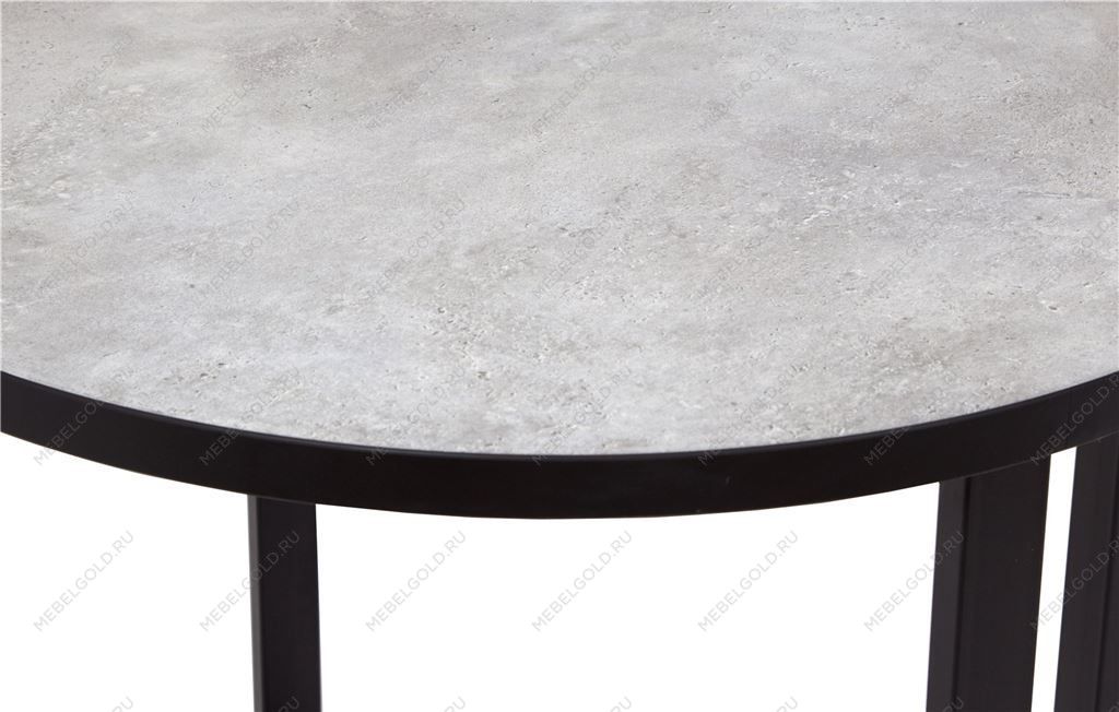 Стол круглый Лофт Зиг-Заг (ЛДСП 32 мм /Мрамор сетте 1468/ кромка чёрная) | изображение 3