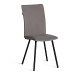 Стул обеденный La Rousse, флок, серый/черный, 29, 49х50х93 | изображение 1