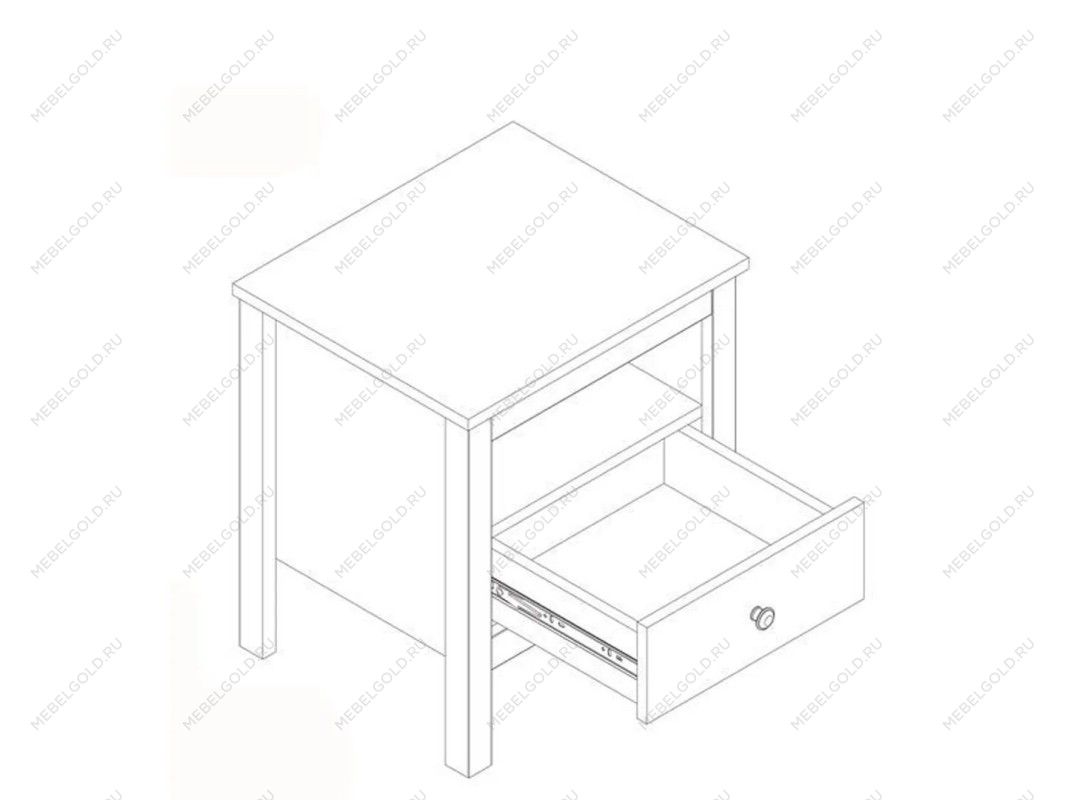 Тумба прикроватная Лофт KOM1S | изображение 4