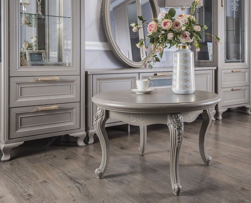 Столик круглый Мокко серый камень | изображение 6