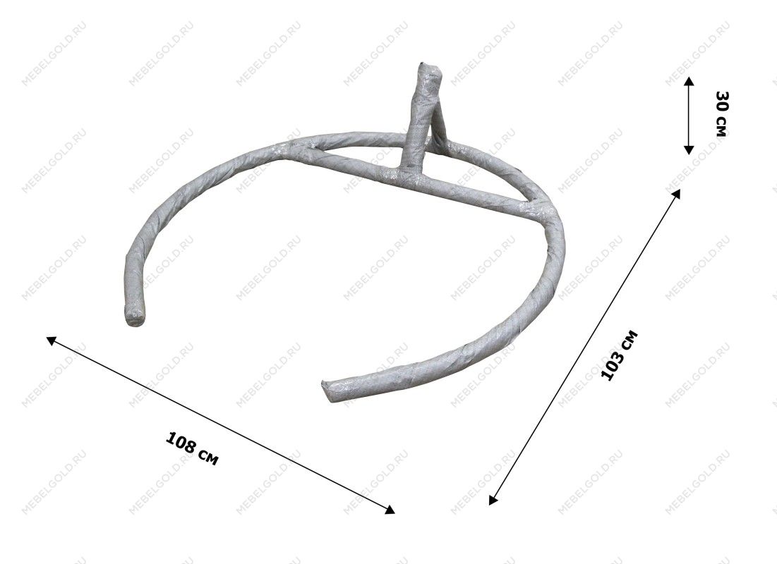Кресло подвесное Сфера арт.CN800-2024 (стойка+основание.черн.,корзн.черн.,подуш.беж. (М)) | изображение 3
