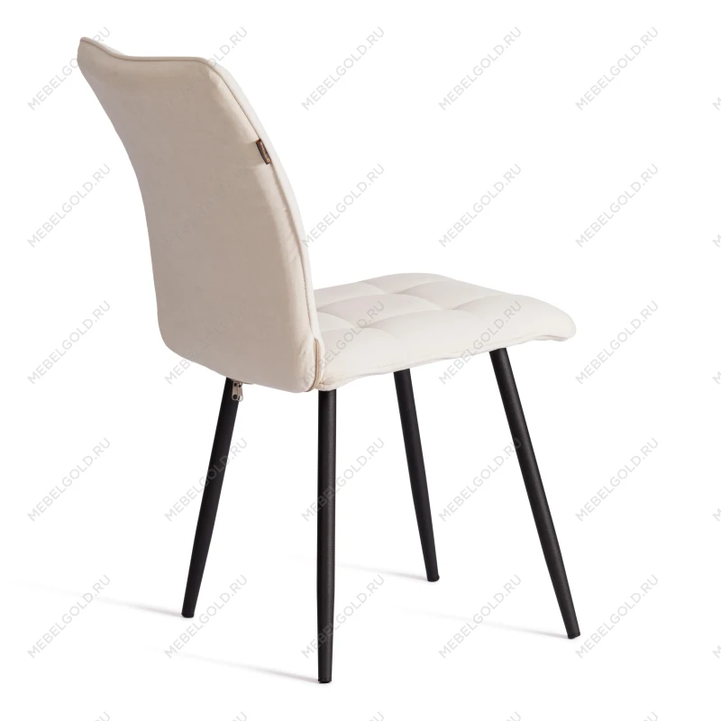 Стул обеденный Bari (2 шт. в упаковке), LT, велюр, молочный/черный, 4, 41х55х89 см | изображение 2