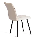 Стул обеденный Bari (2 шт. в упаковке), LT, велюр, молочный/черный, 4, 41х55х89 см | изображение 2