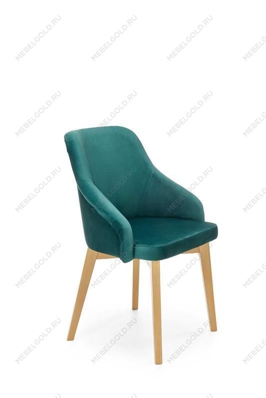 Стул кухонный Halmar TOLEDO 2 Monolith 37 (темно-зеленый/дуб медовый)