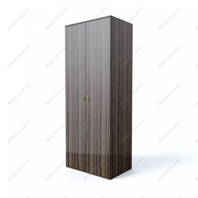 Шкаф 2-х дверный Римини (Орех империя/Золото) РМШ2/2