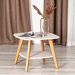 Журнальный стол RIO, мдф, 65х65х50 см, крем/дуб светлый | изображение 5