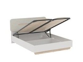 Кровать 1600 со светлой мягкой вставкой и подъемным механизмом, Аврора (1756*2063*1049) Дуб Мария/Кашемир