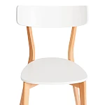 Стул Claire, сиденье МДФ, опоры дерево гевея, белый / натуральное дерево, 48 x 49,5 x 81,5 x SH44см | изображение 6