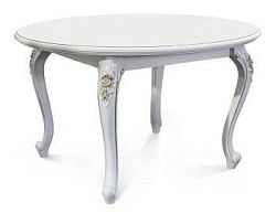 Стол Натали круглый белый глянец