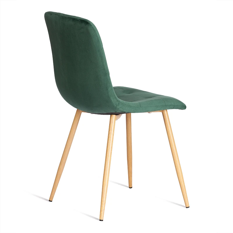 Стул CHILLY (mod. 7094-1), вельвет/металл, 44,5х52,5х86 см, dark green (темно-зеленый) HLR57 / натуральный | изображение 2